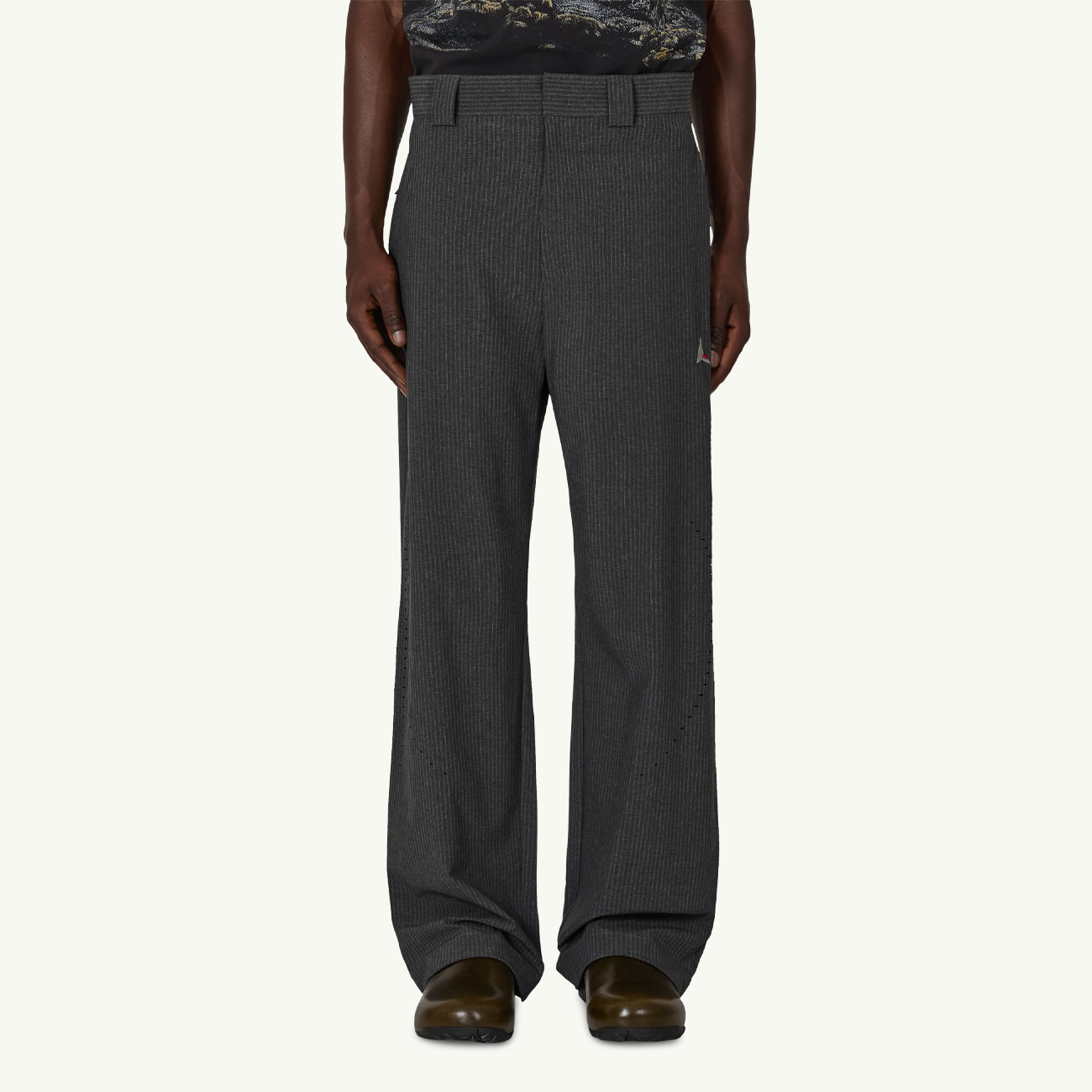 Numb Pinstriped Packable Pants - Black