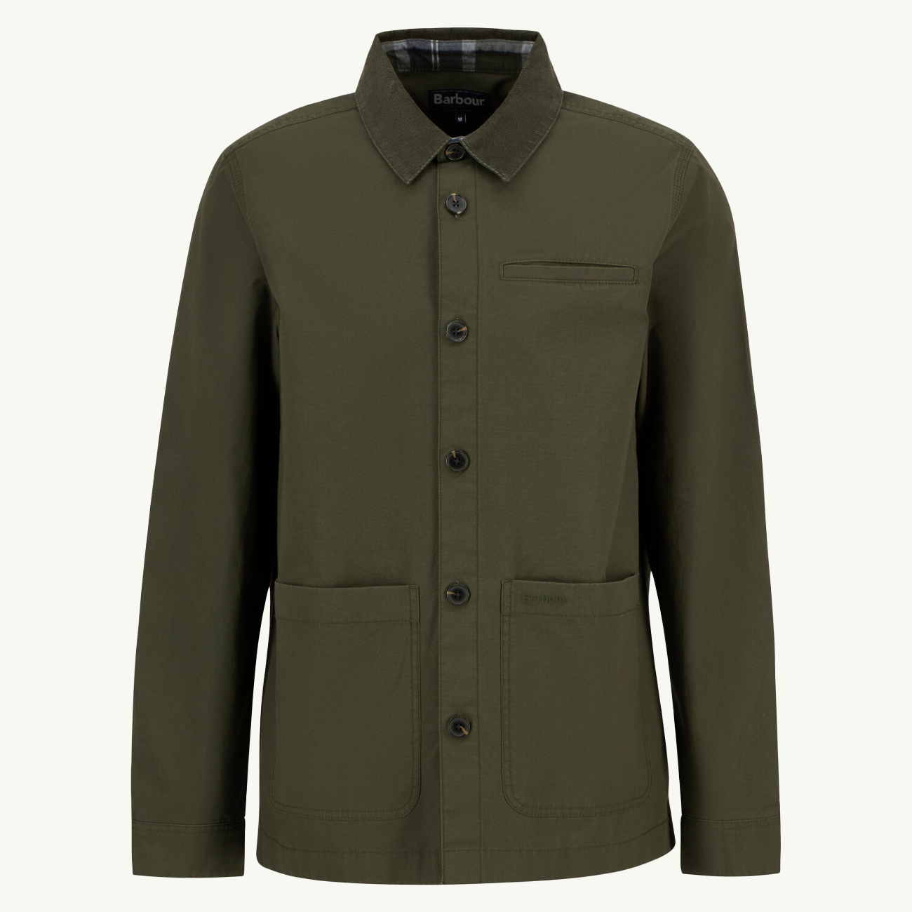 Cole Tailored Poplin Overshirt - Olive