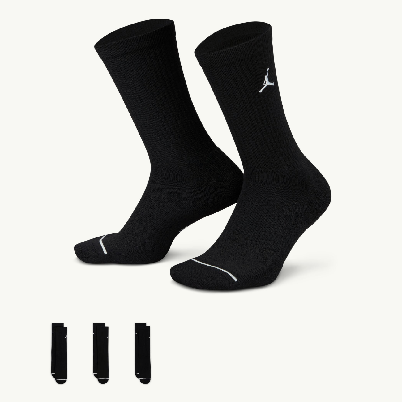 Jordan Everyday Crew Socks 3PK - Black