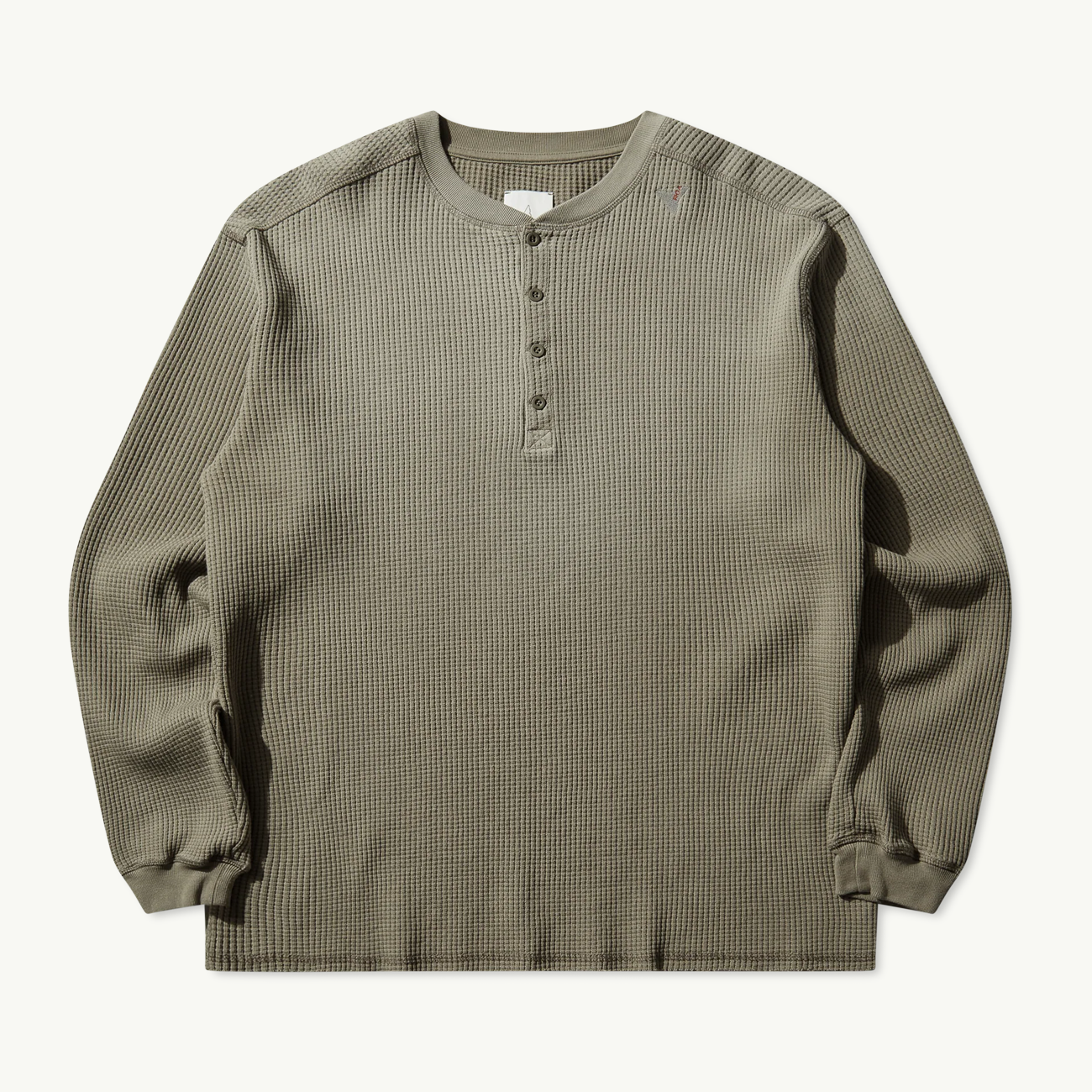 Bee Sun Faded Organic Waffle Serafino LS - Grey/Green