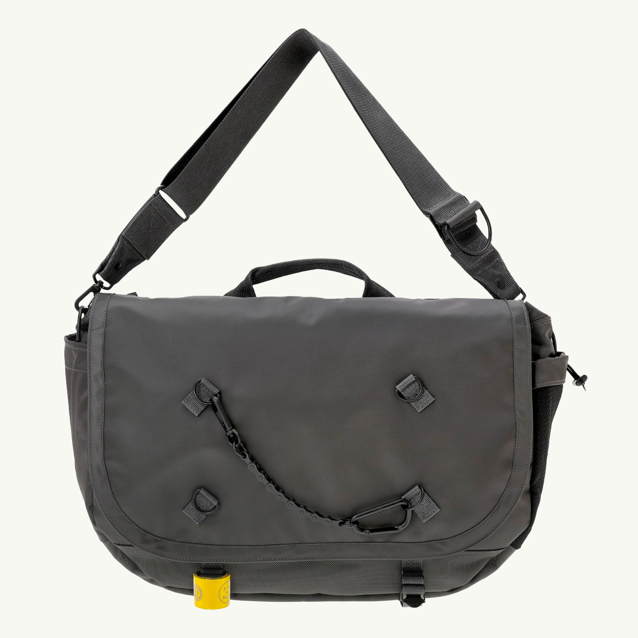 POTR/Ride Messenger Bag With Bicycle Chain - Graphite