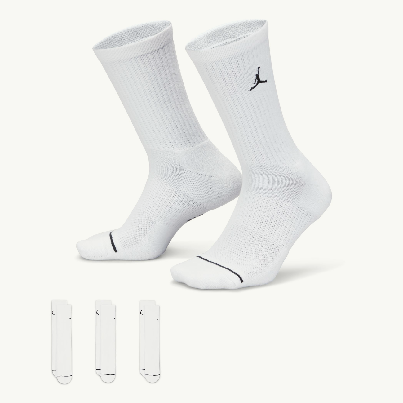 Jordan Everyday Crew Socks 3PK - White