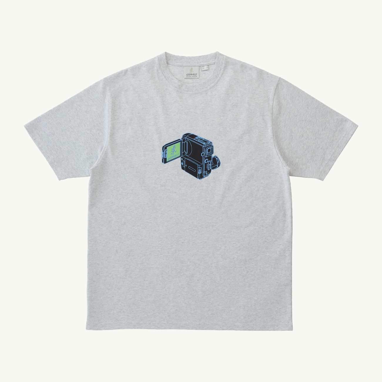 Camcorder Tee - Heather Ash