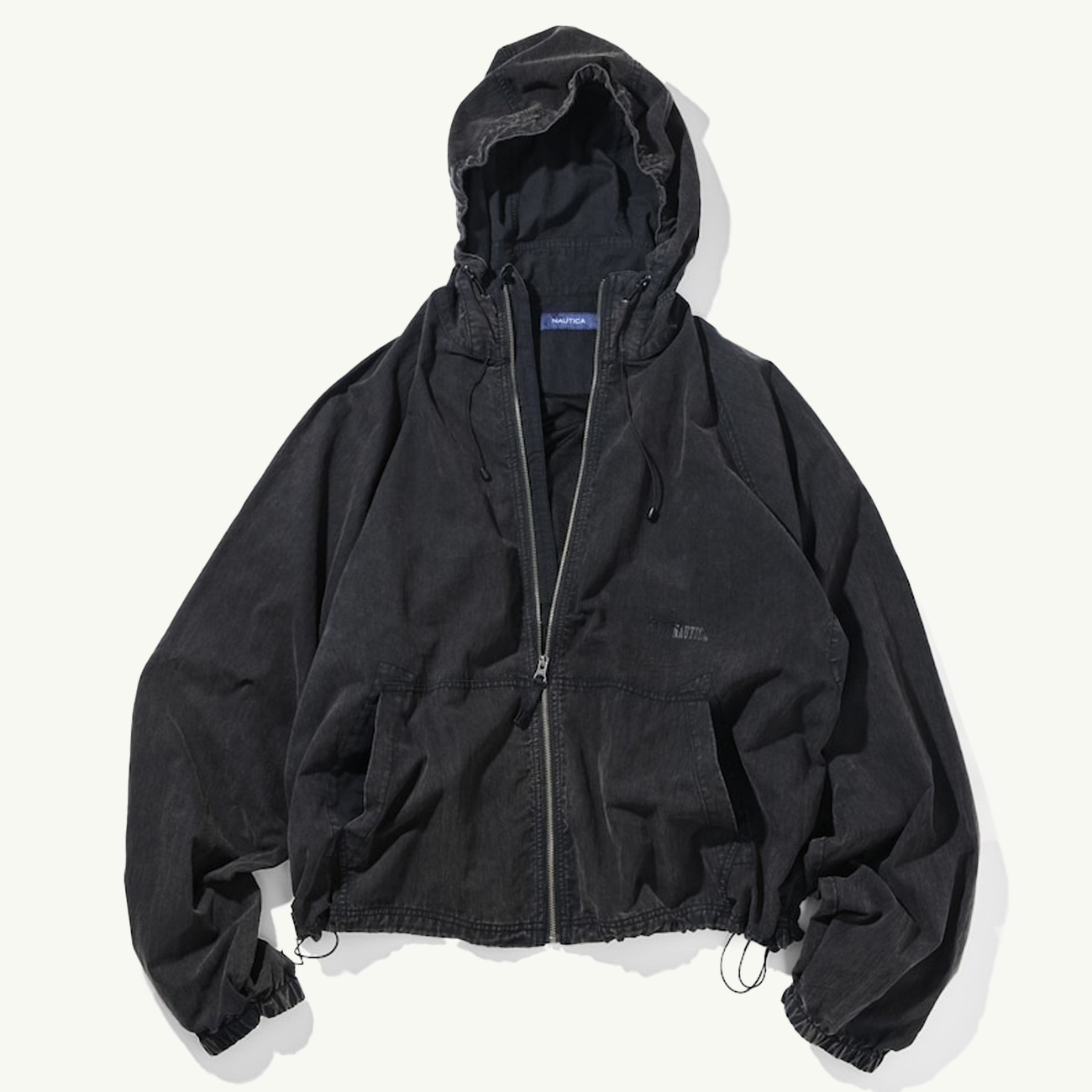 Faded Nylon Parka - Black