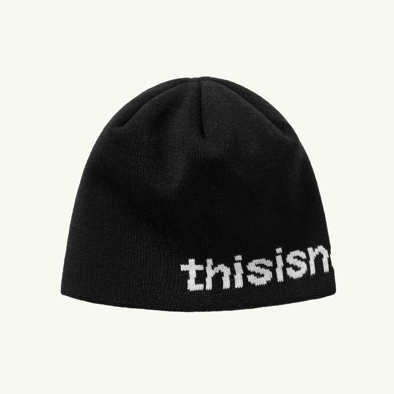SP-Logo No Cuff Beanie - Black