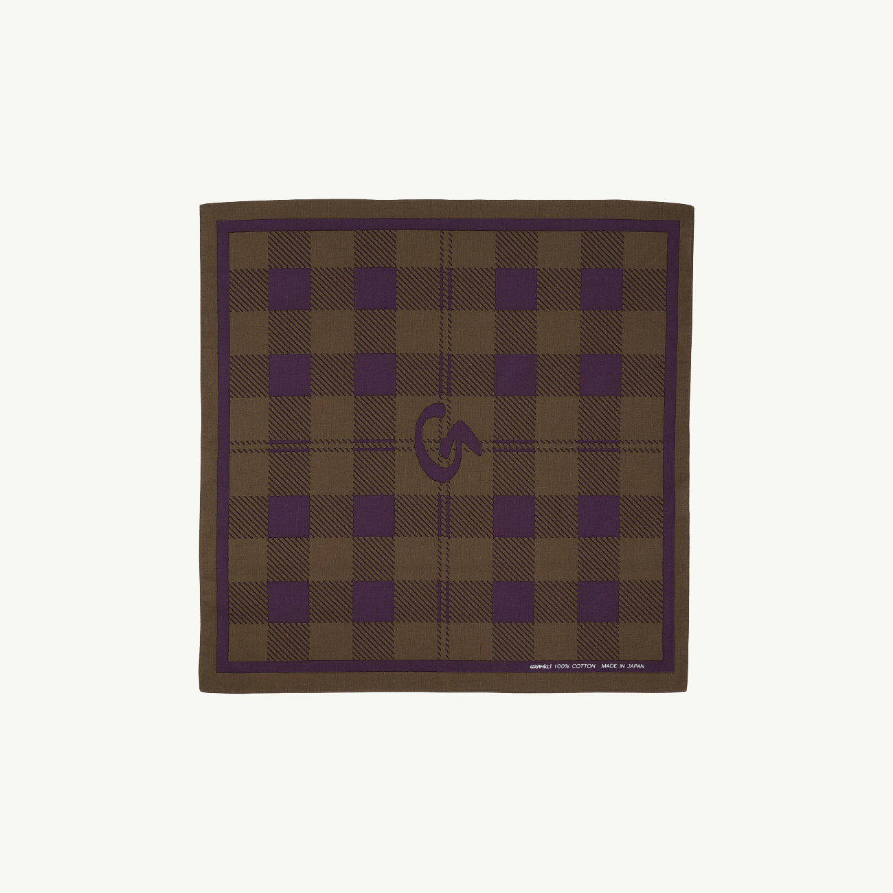 Plaid Bandana - Plum
