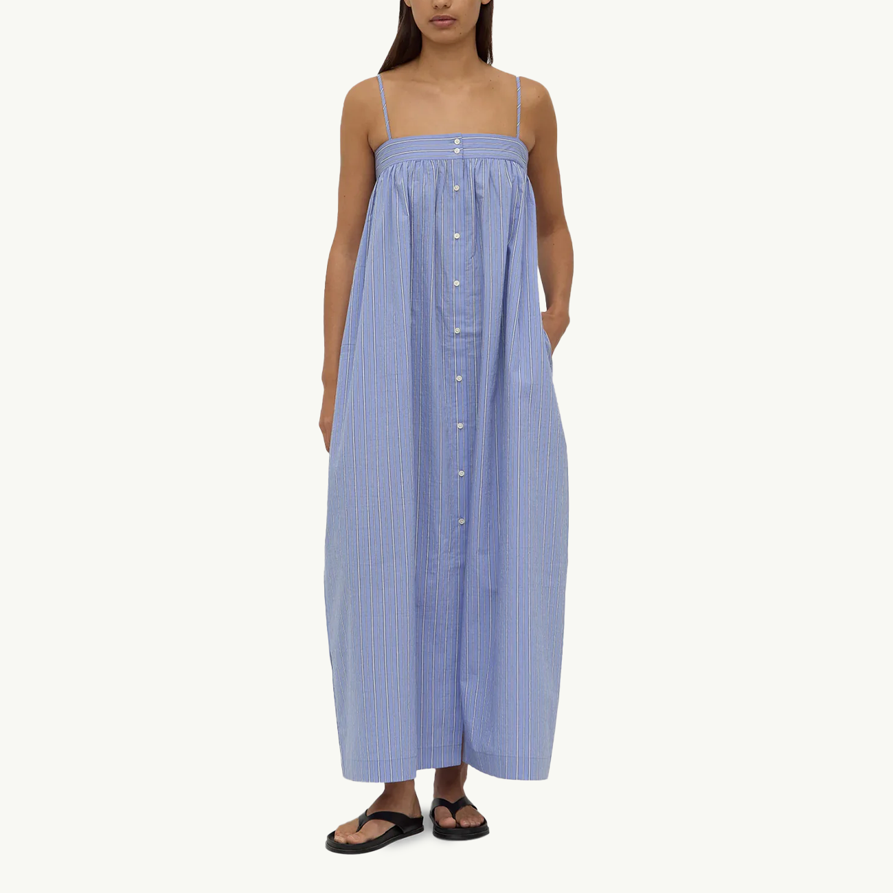 Erina Stripe Maxi Dress - Blue/White Stripe