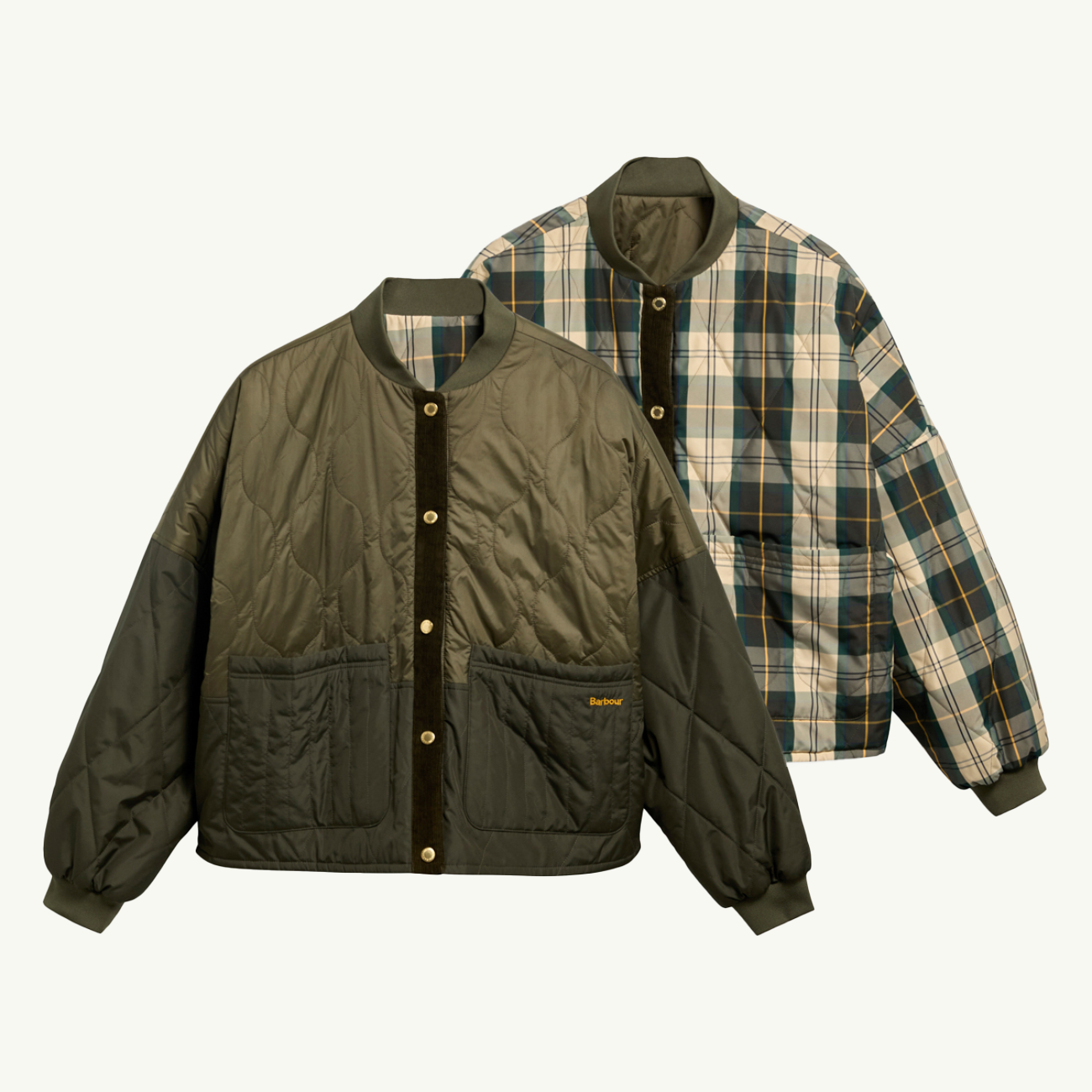Ravenshill Reversible Quilted Jacket - Olive/Fern/Ancient