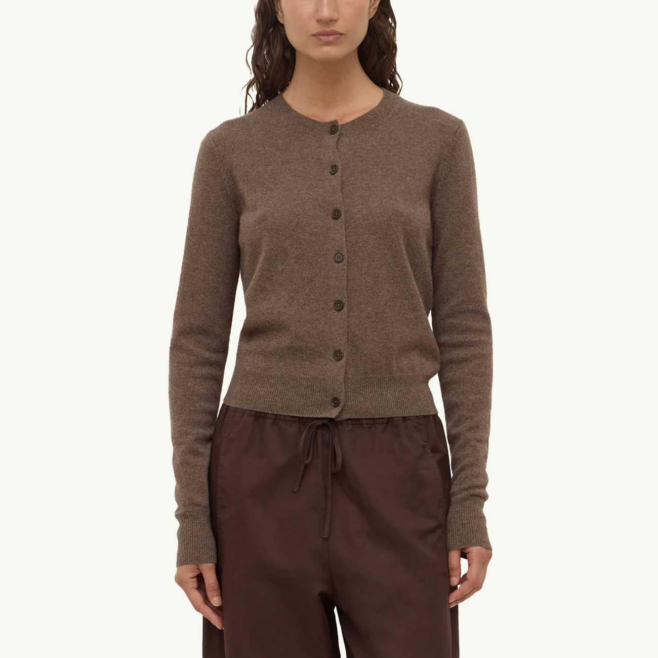 Benny Knit Cardigan - Cocoa Marle