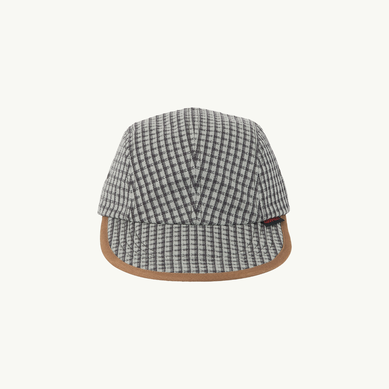 Dobby Plaid Long Bill Cap - Stone