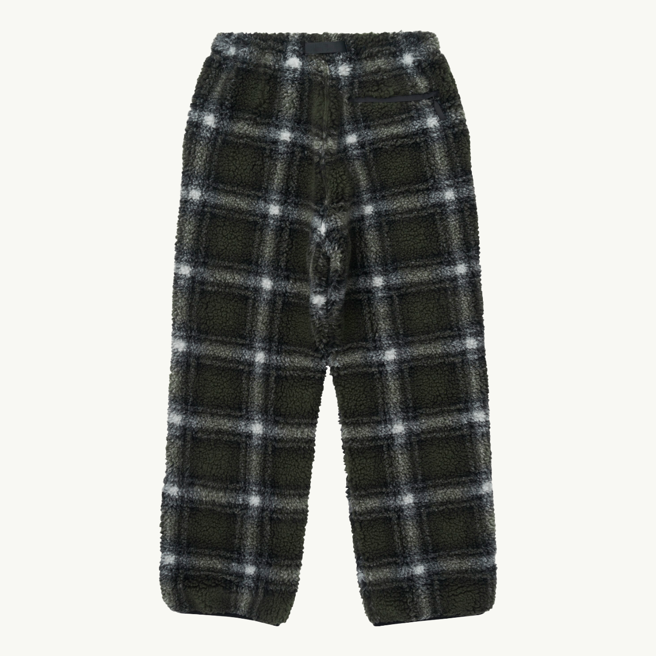 Shadow Plaid Sherpa Pant - Olive Shadow Plaid