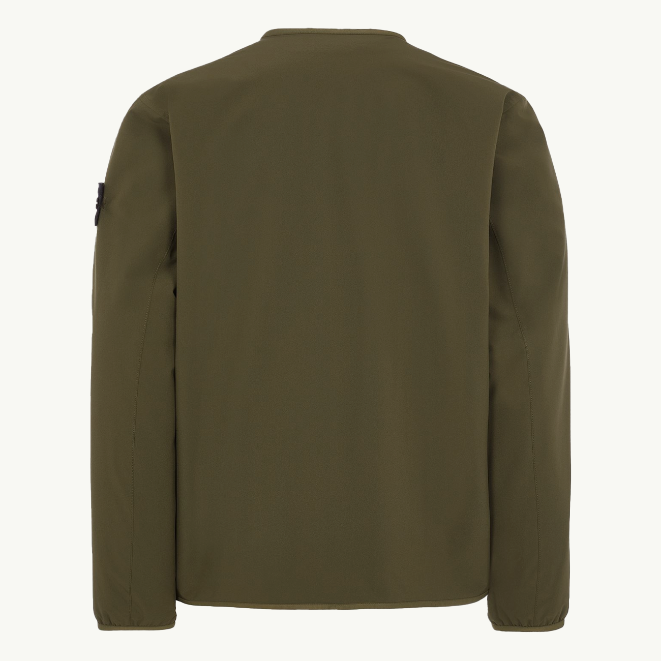 Jacket Collarless Zip Up - Olive Green 5879