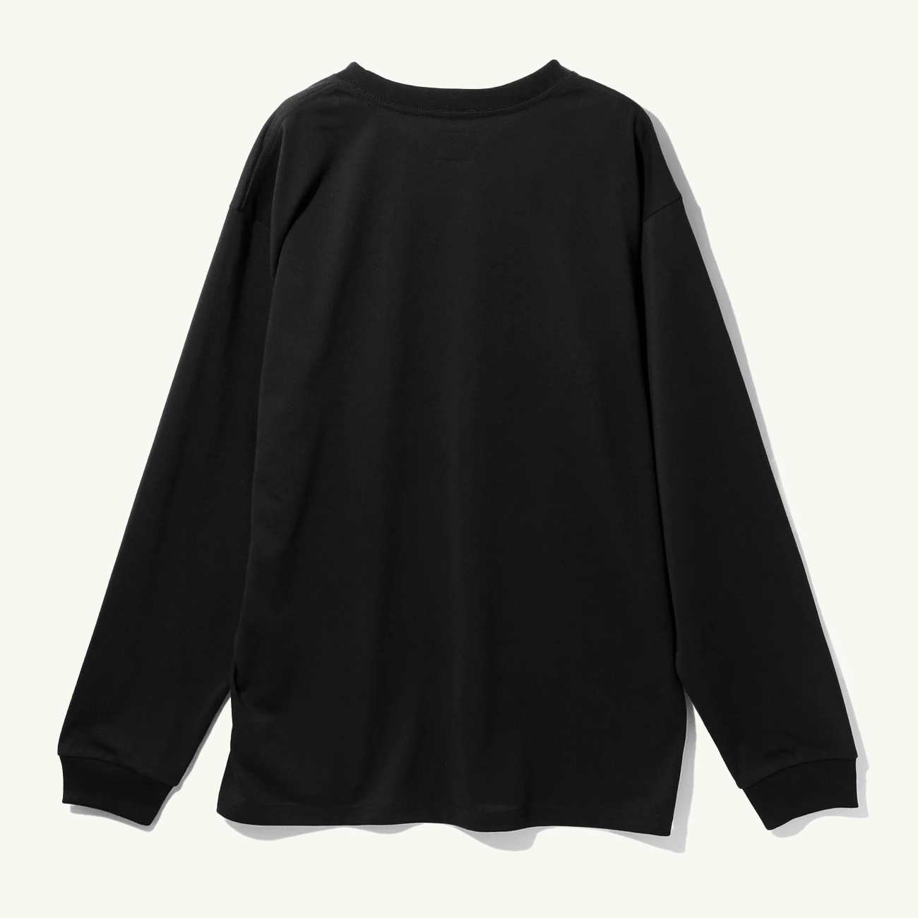 LS Crew Neck Tee Poly Jersey - Black