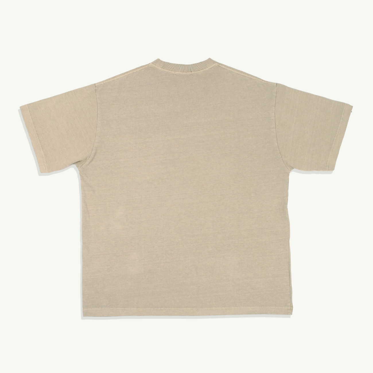 Garment Pigment Dyed Hidden Logo Pocket Tee - Beige