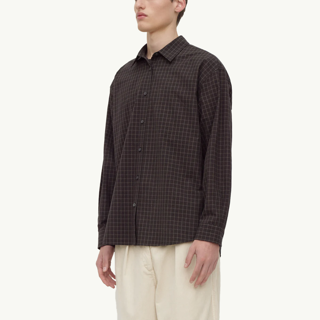 Eddie Check Long Sleeve Shirt - Black/Brown