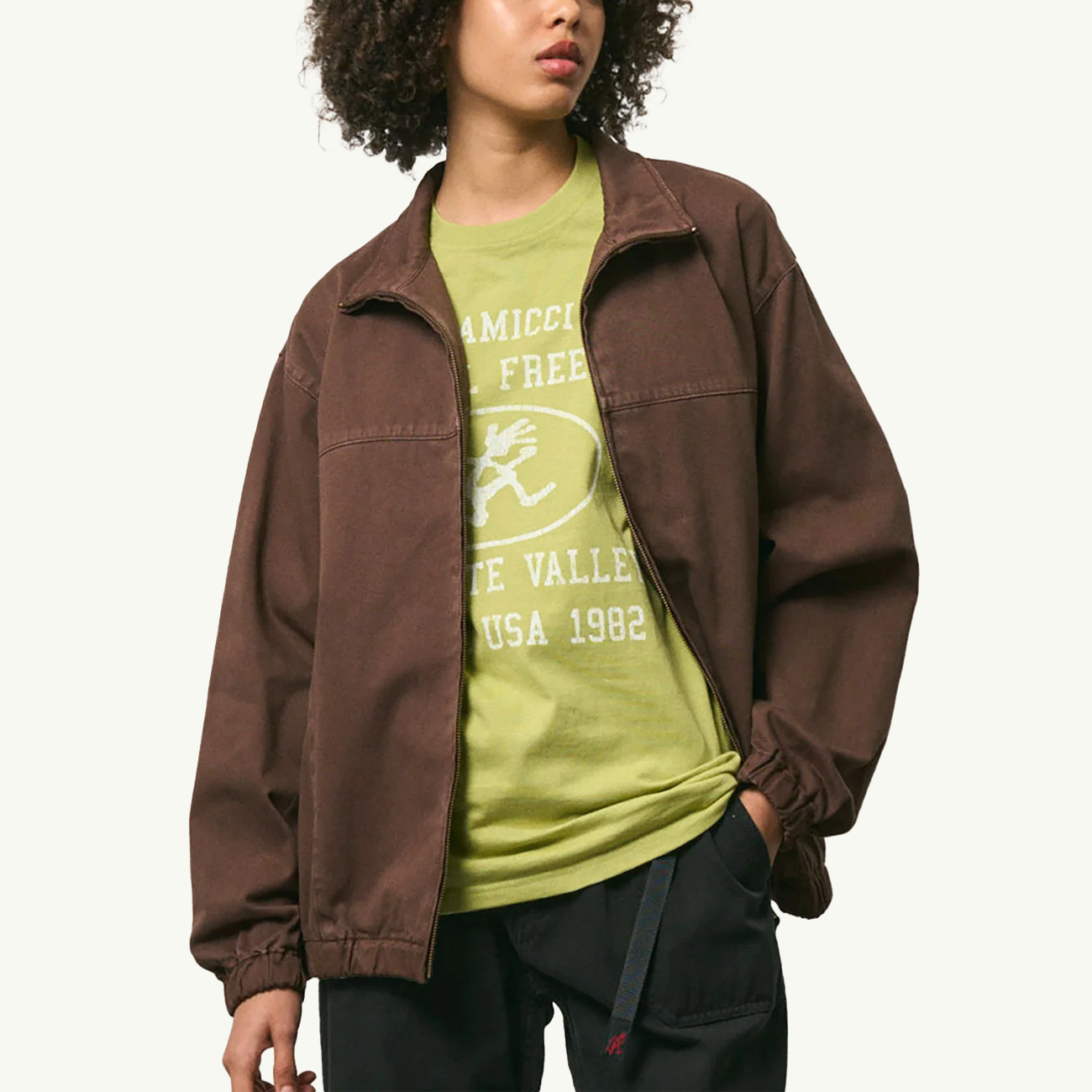 Twill Around Jacket - Brown Pigment