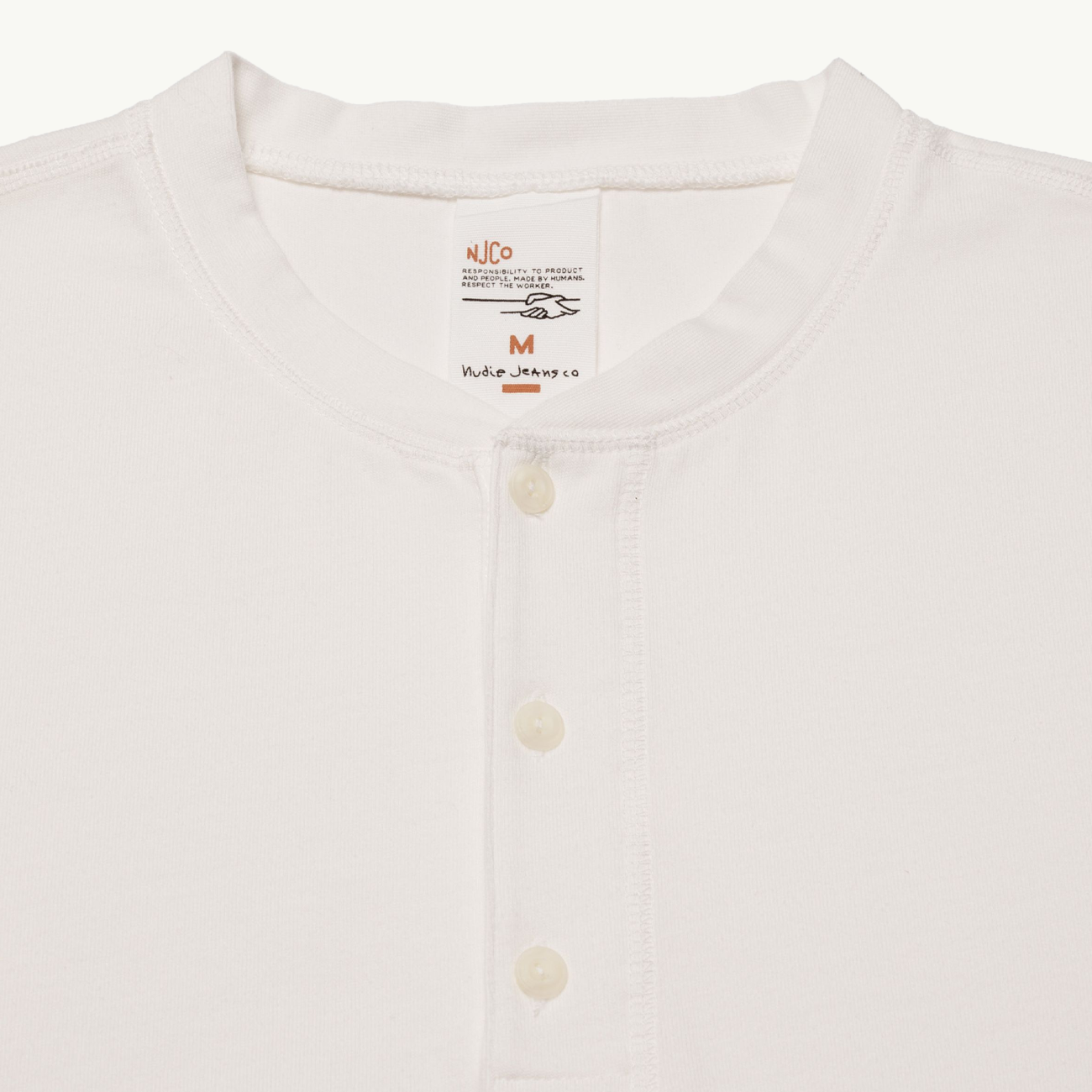Short Sleeve Henley T-Shirt - Ecru