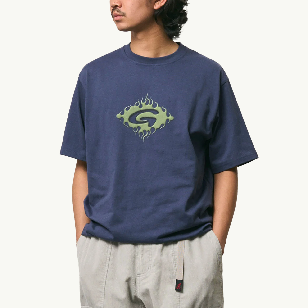 Flames Tee - Navy
