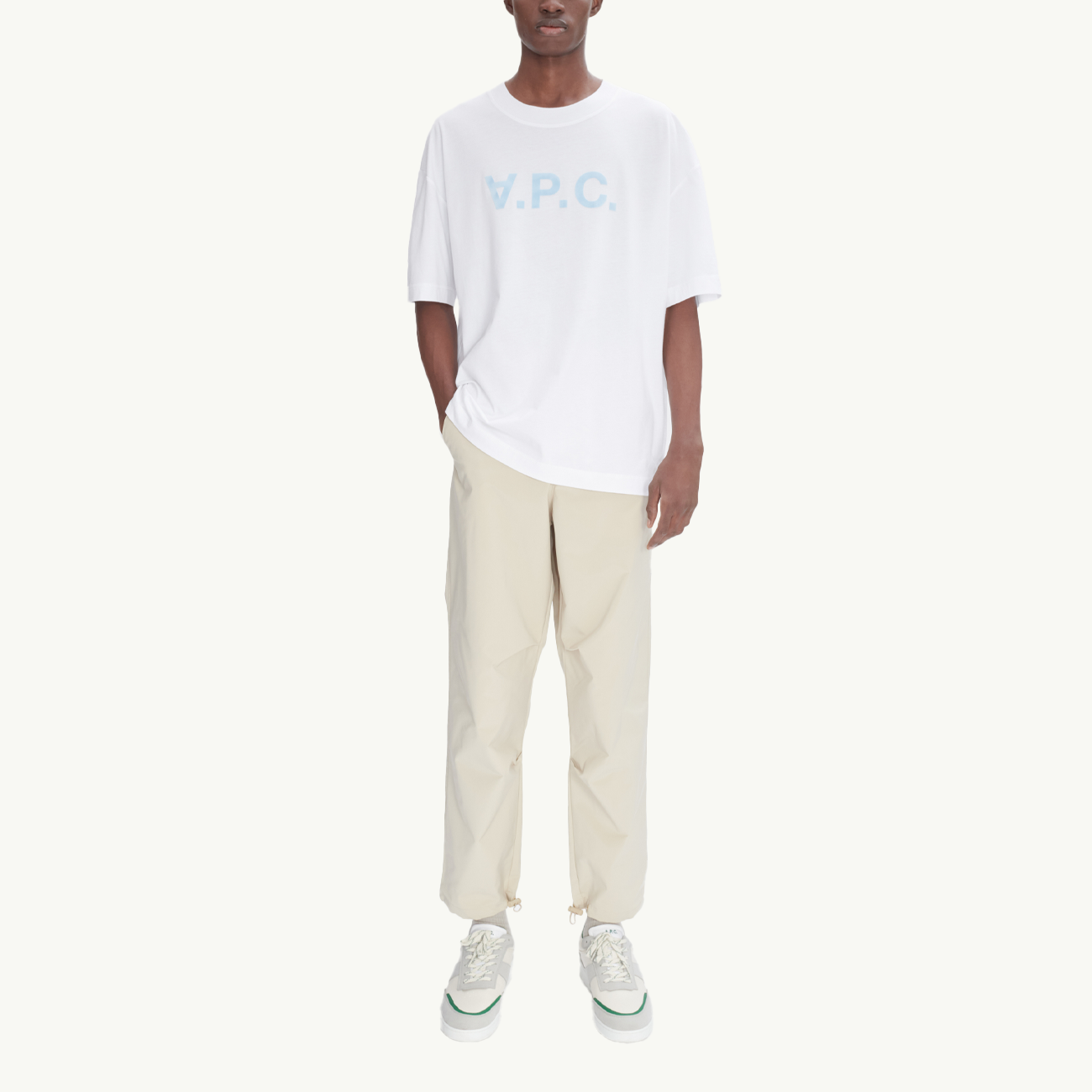 T-Shirt Oversize Grand VPC - Blanc/Blue