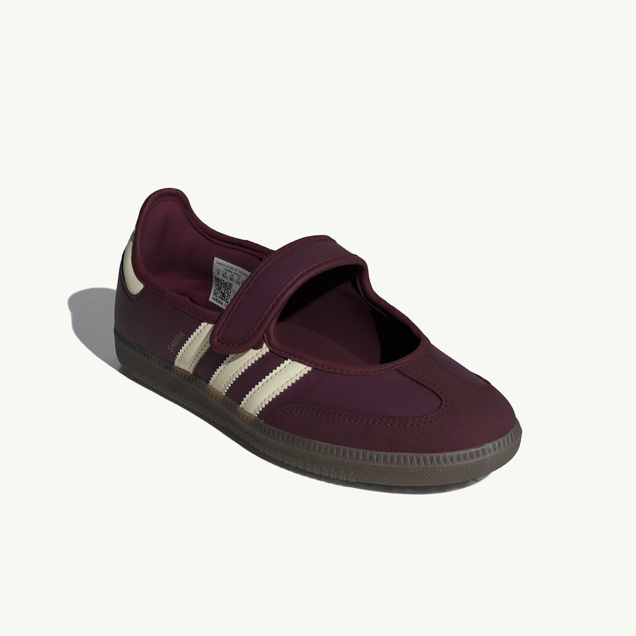 Women's Samba Jane - Maroon/Crew White/Gold Metallic