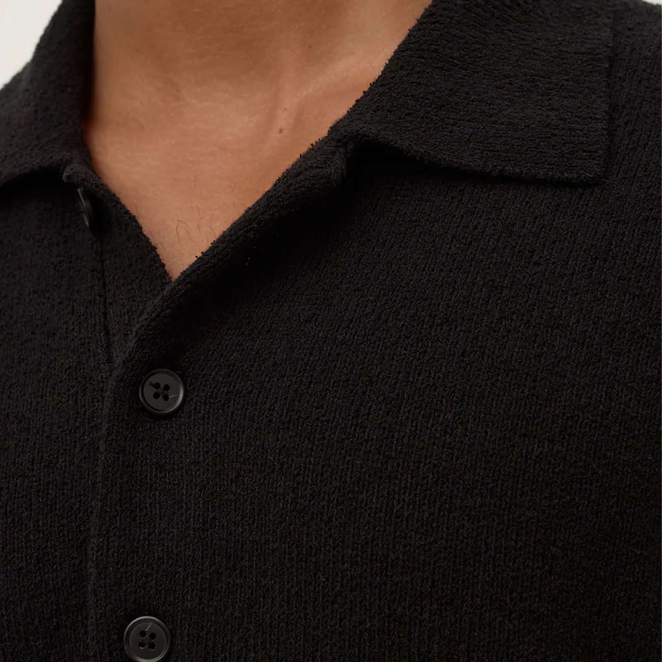 Martin Knit Polo - Black