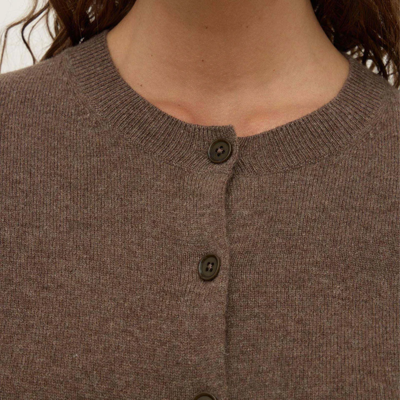 Benny Knit Cardigan - Cocoa Marle