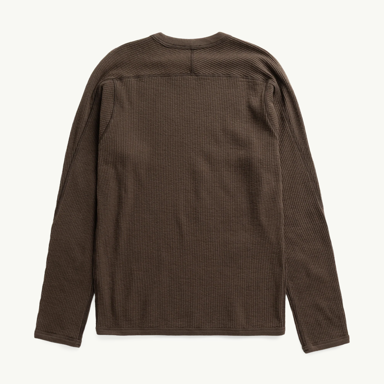 Stevns Cotton Hemp Military Rib LS T-Shirt - Delicioso Brown