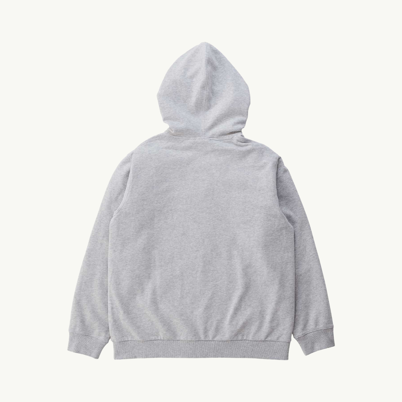 One Point Zip Hooded Sweatshirt - Heather Ash