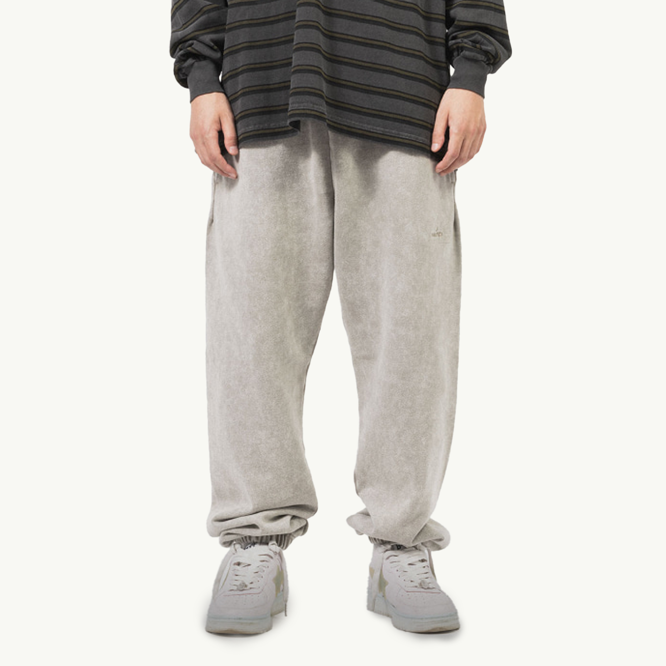 Hidden Nautica Logo Pants - Light Grey