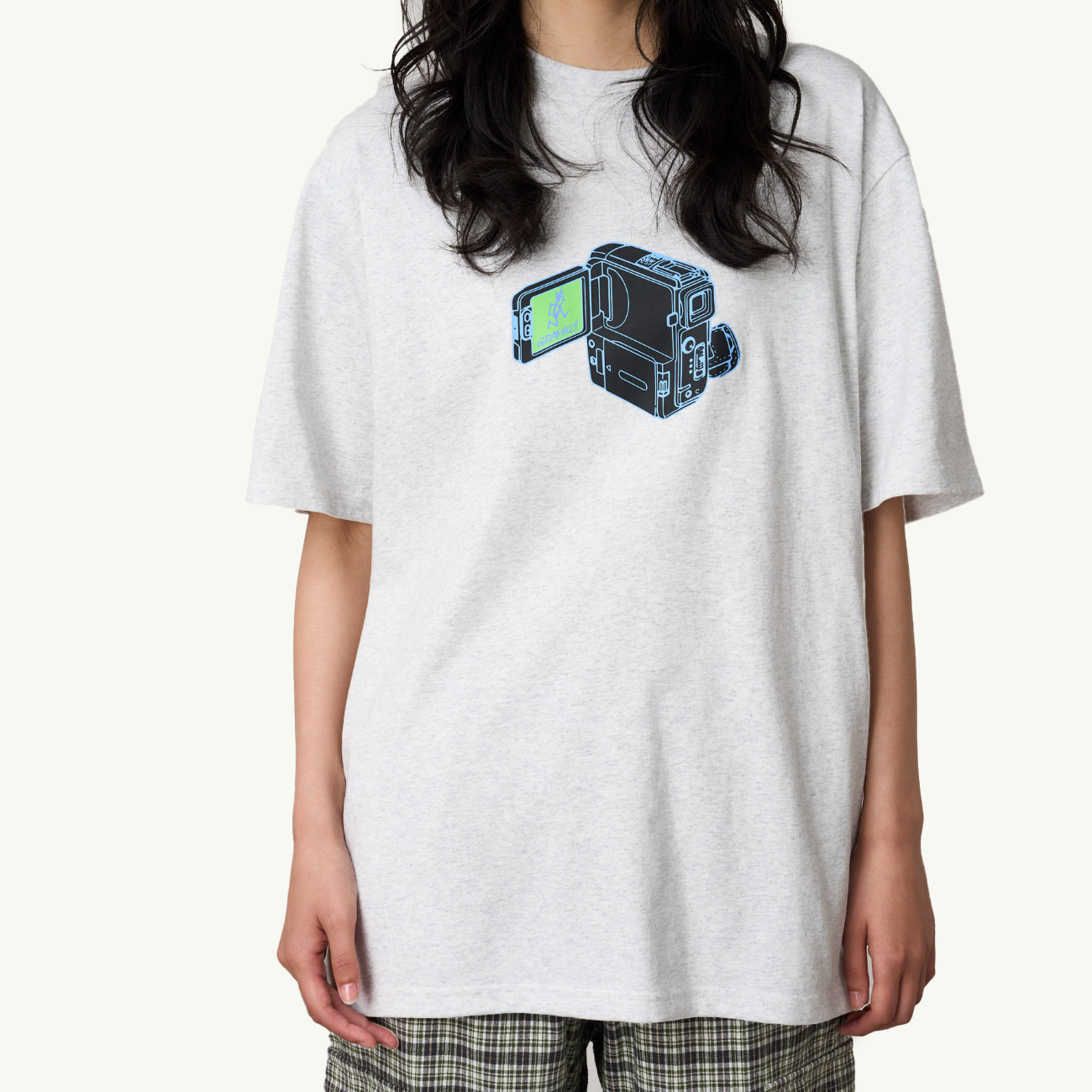 Camcorder Tee - Heather Ash