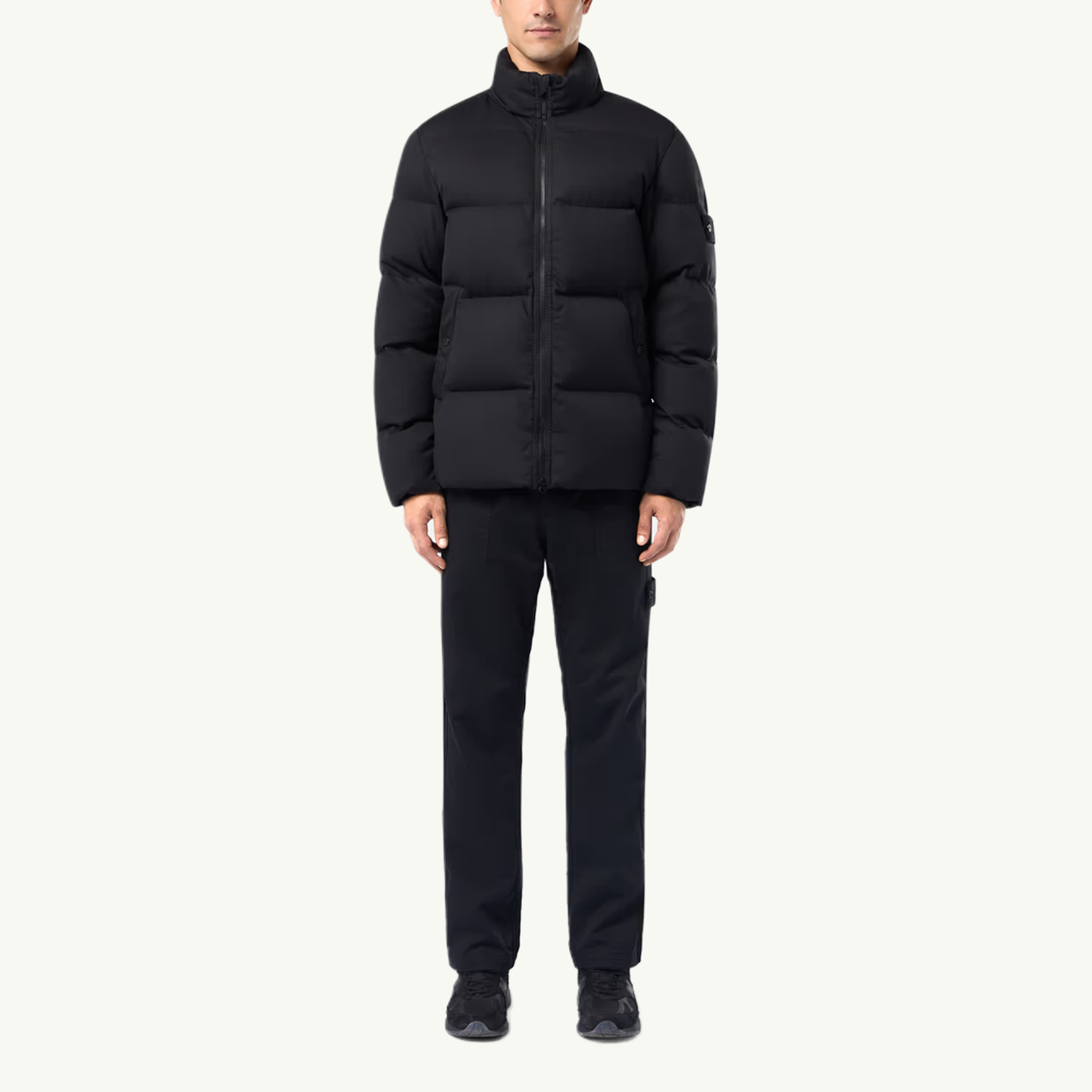 Jacket Wool Twill Down Puffer Ghost Patch - Black 2981