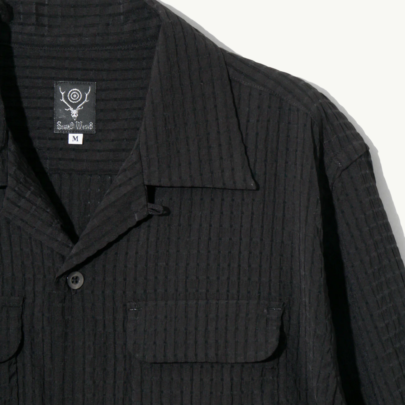 6 Pocket Dobby Shirt  - Black
