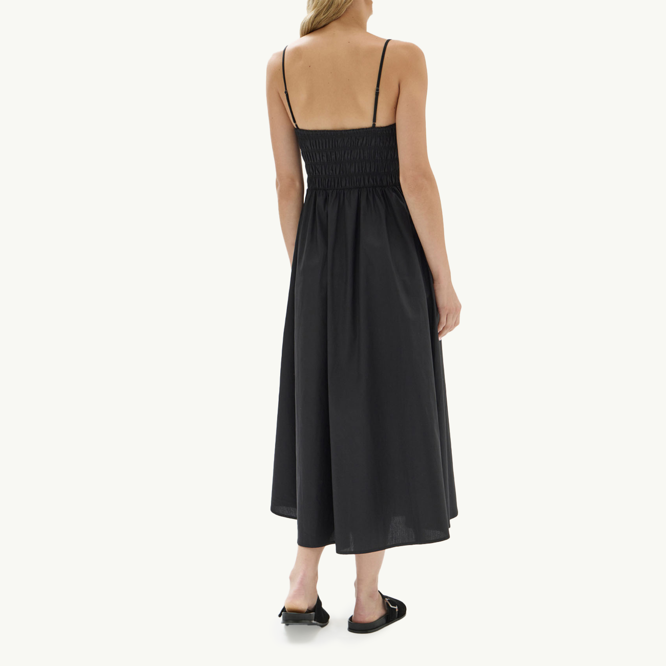 Aubrey Rouched Dress - Black