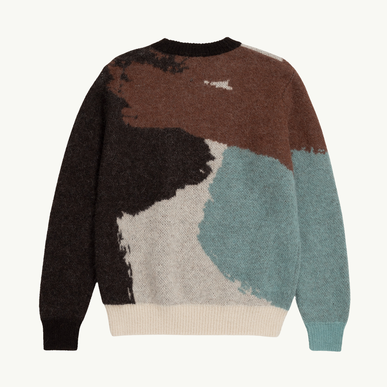 Arild Alpaca Mohair Jacquard Sweater - Espresso