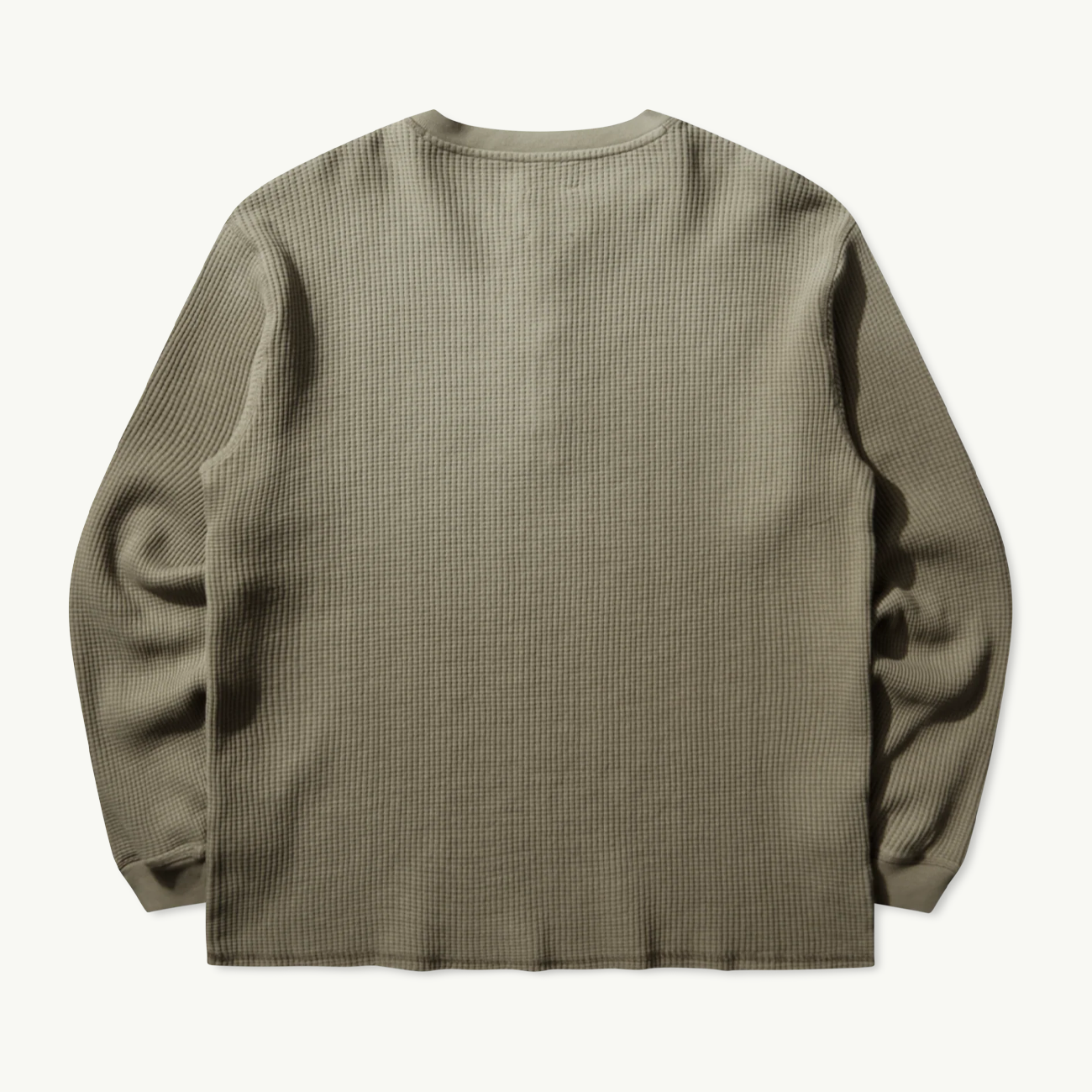 Bee Sun Faded Organic Waffle Serafino LS - Grey/Green