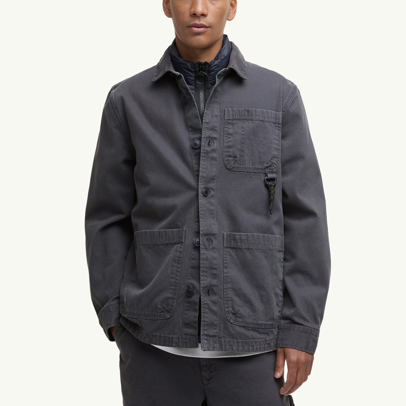 Bowland Garment Dyed Overshirt - Black