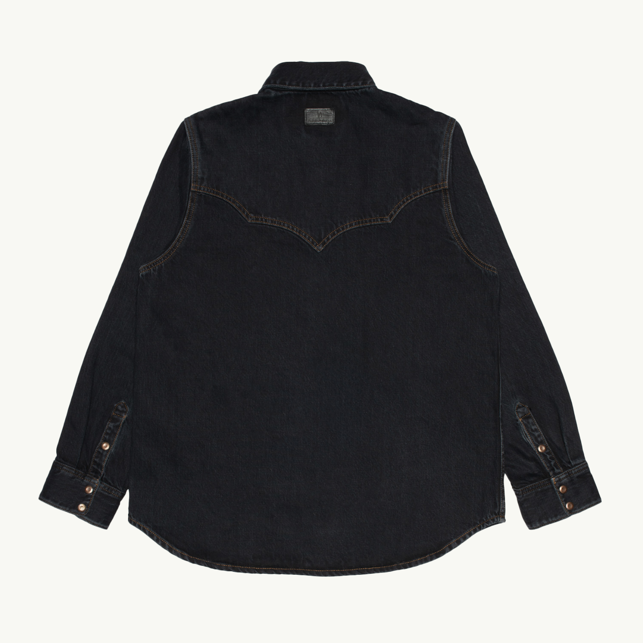 Lotta Western Cut Denim Shirt - Black