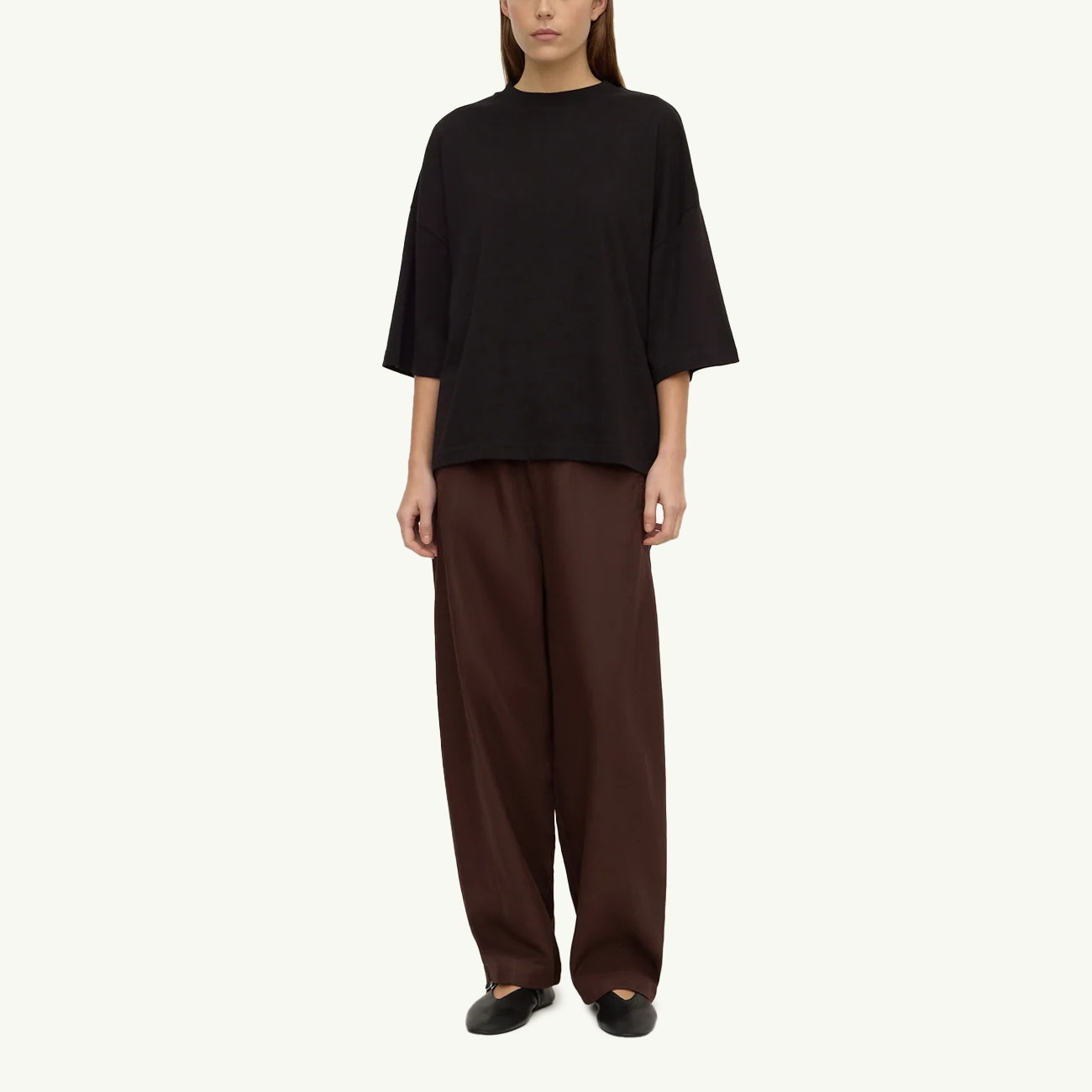 Max Cotton Oversized Tee - Black