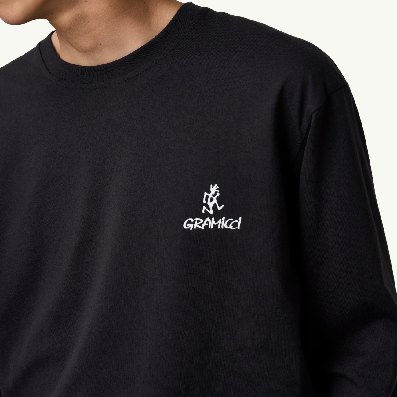 One Point Logo LS Tee - Black