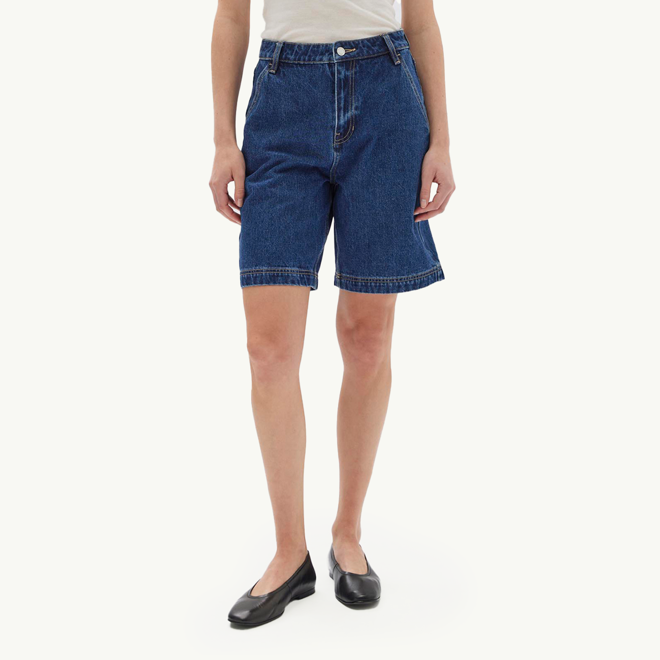 Women's Longline Denim Short - Heritage Blue