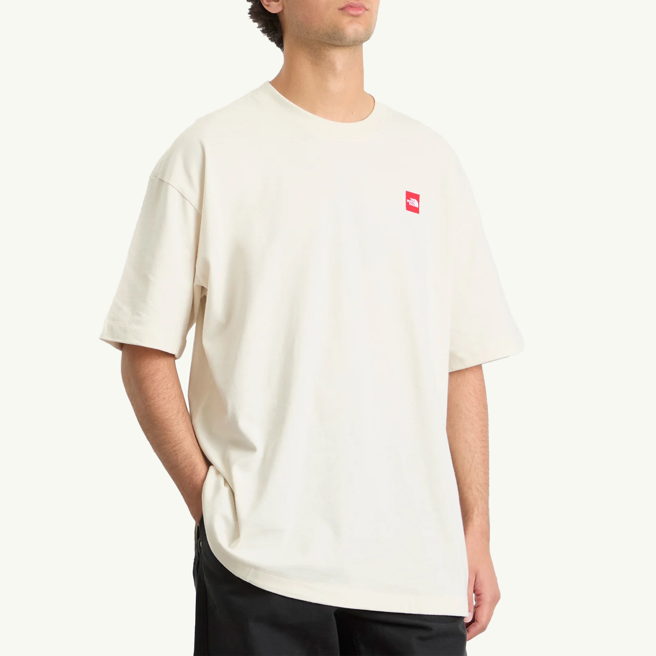Red Box Tee - White Dune