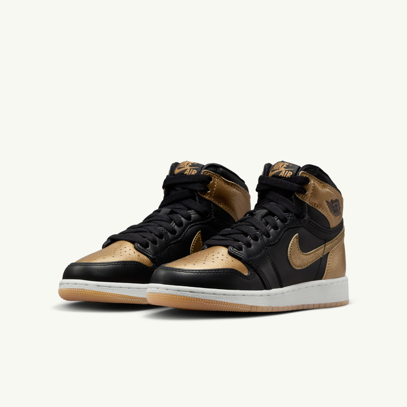 Grade School Air Jordan 1 Retro High OG - 'Metallic Gold'