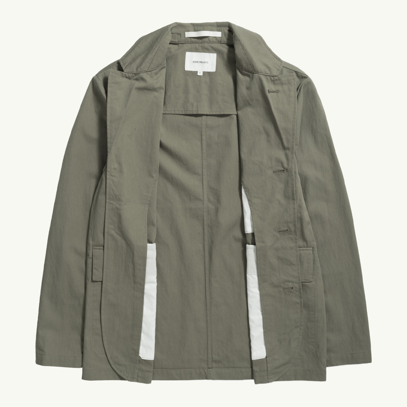 Nilas Fine Broken Twill Work Jacket - Sediment Green