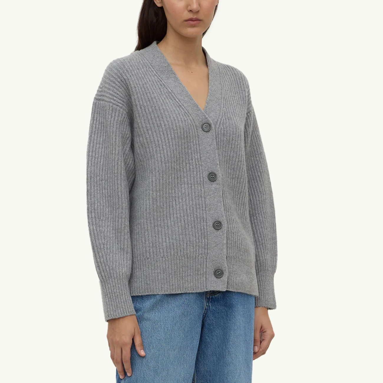 Paloma Knit Cardigan - Grey Marle