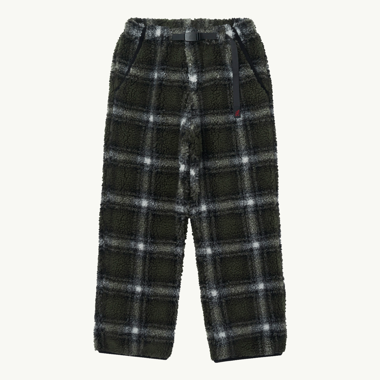 Shadow Plaid Sherpa Pant - Olive Shadow Plaid