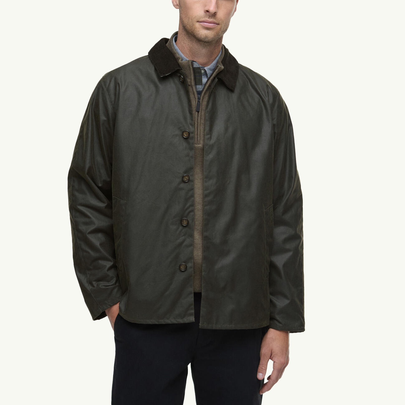 Short Lorden Wax Mac - Olive