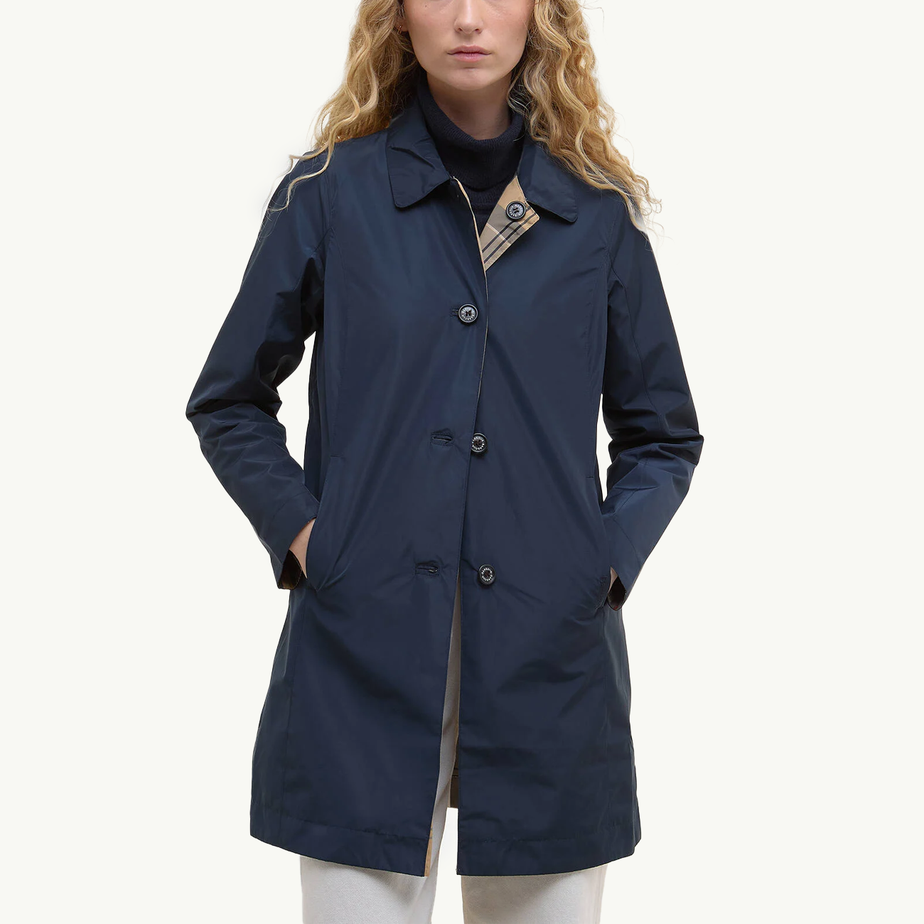 Babbity Reversible Showerproof Jacket - Navy/Dress