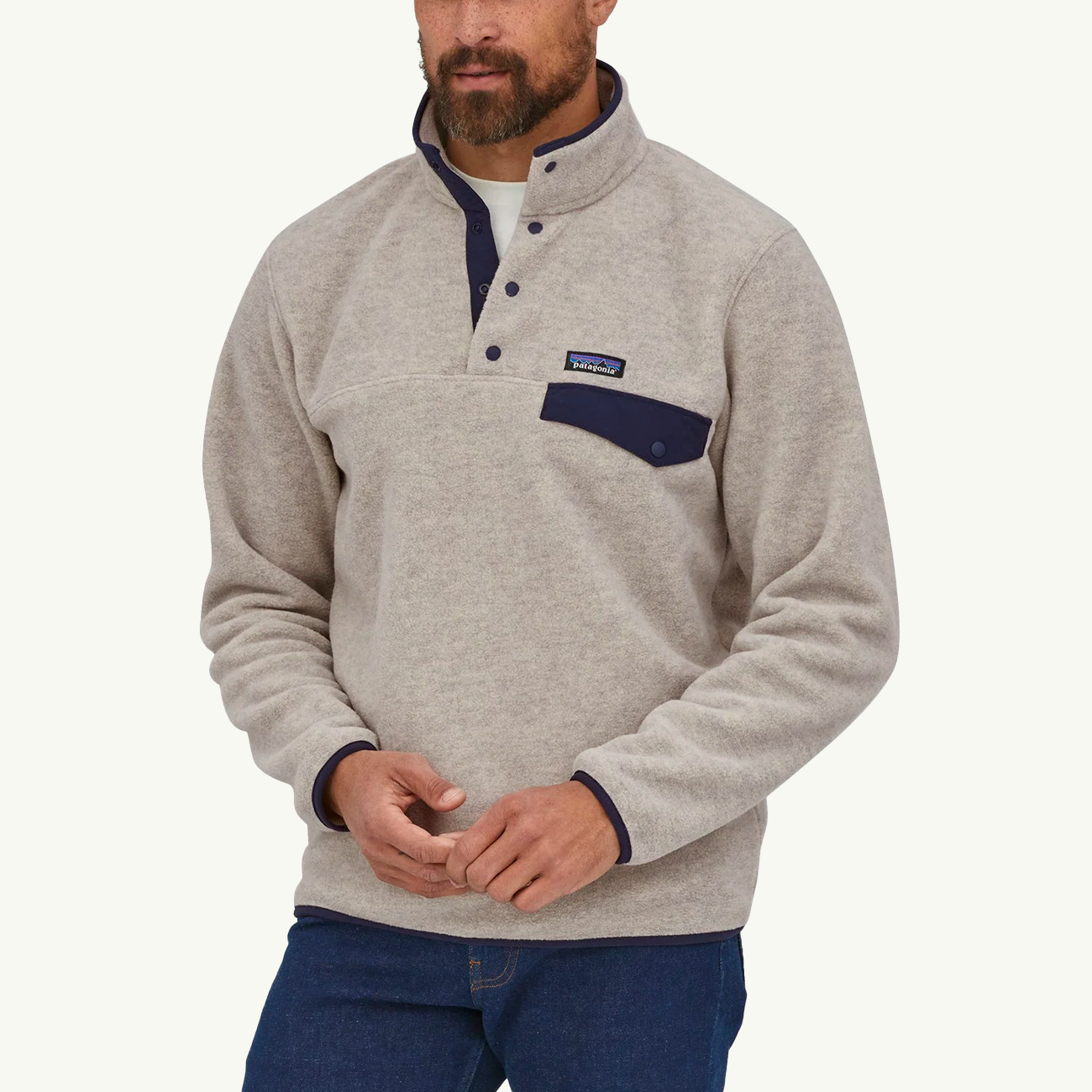 LW Synch Snap T Pullover - Oatmeal Heather