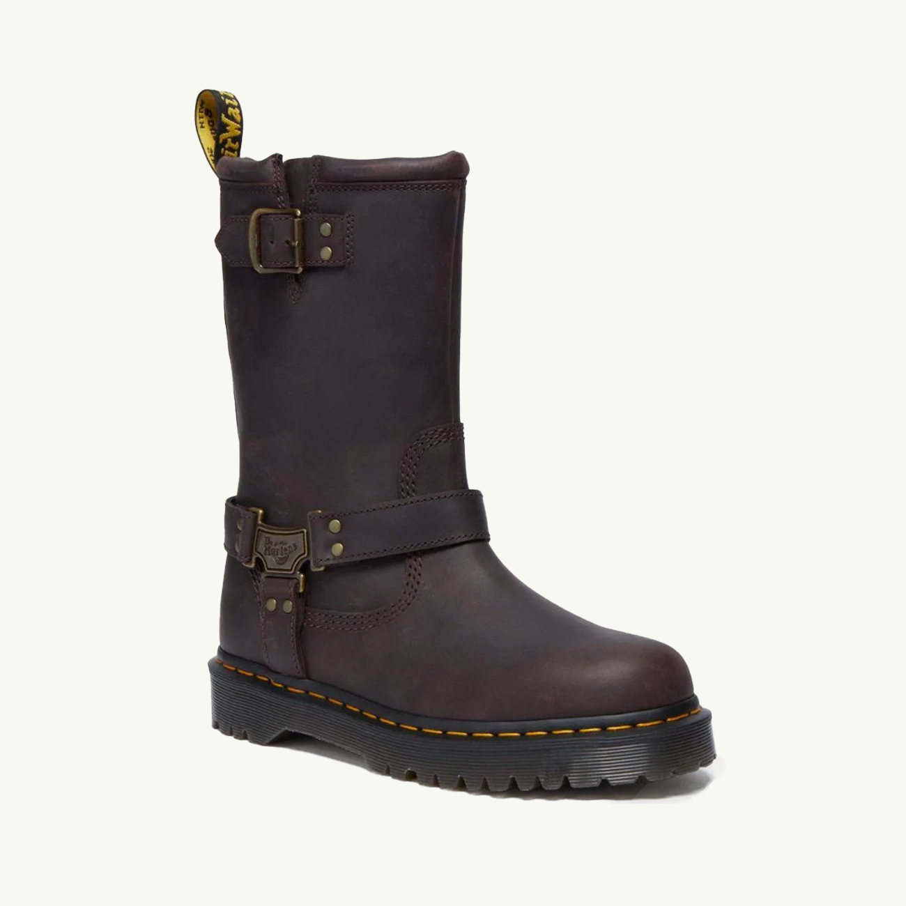 Anistone HI Pull On Boot - Dark Brown Burnished Waxxy Pull Up