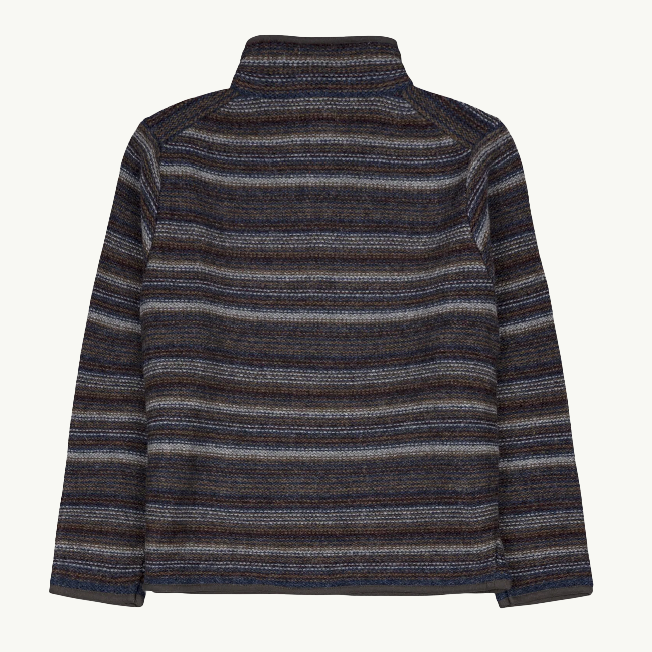 Striped Wool Knit Pullover - Olive